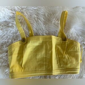 Beautiful Ramy Brook EMME yellow crop top. Size 0 xs
